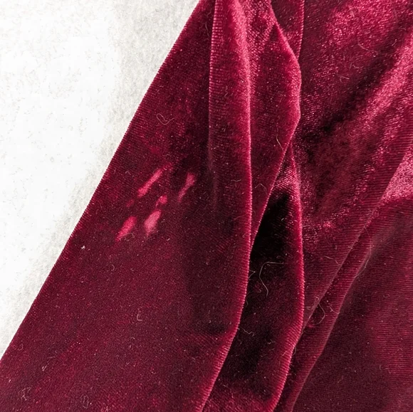 Kara and Kate Velvet Burgundy Button Down Small Shirt - Picture 10 of 10